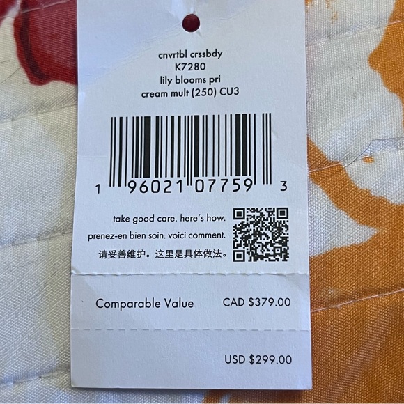 NWT Kate Spade NY Carson Cream/Multi Lily Blooms Crossbody - Picture 13 of 14